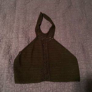 American Eagle Crochet Halter Top